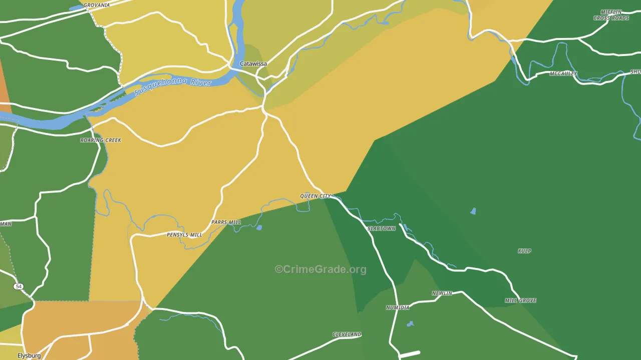 17820, PA Map of Drug-Related Crime Rates