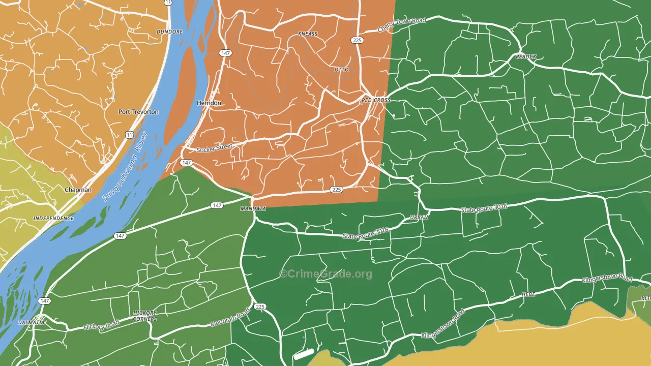 17830, PA Map of Drug-Related Crime Rates