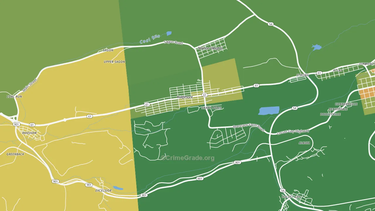 17834, PA Map of Drug-Related Crime Rates