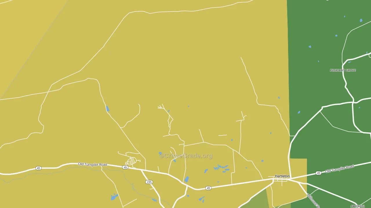 17835, PA Map of Drug-Related Crime Rates