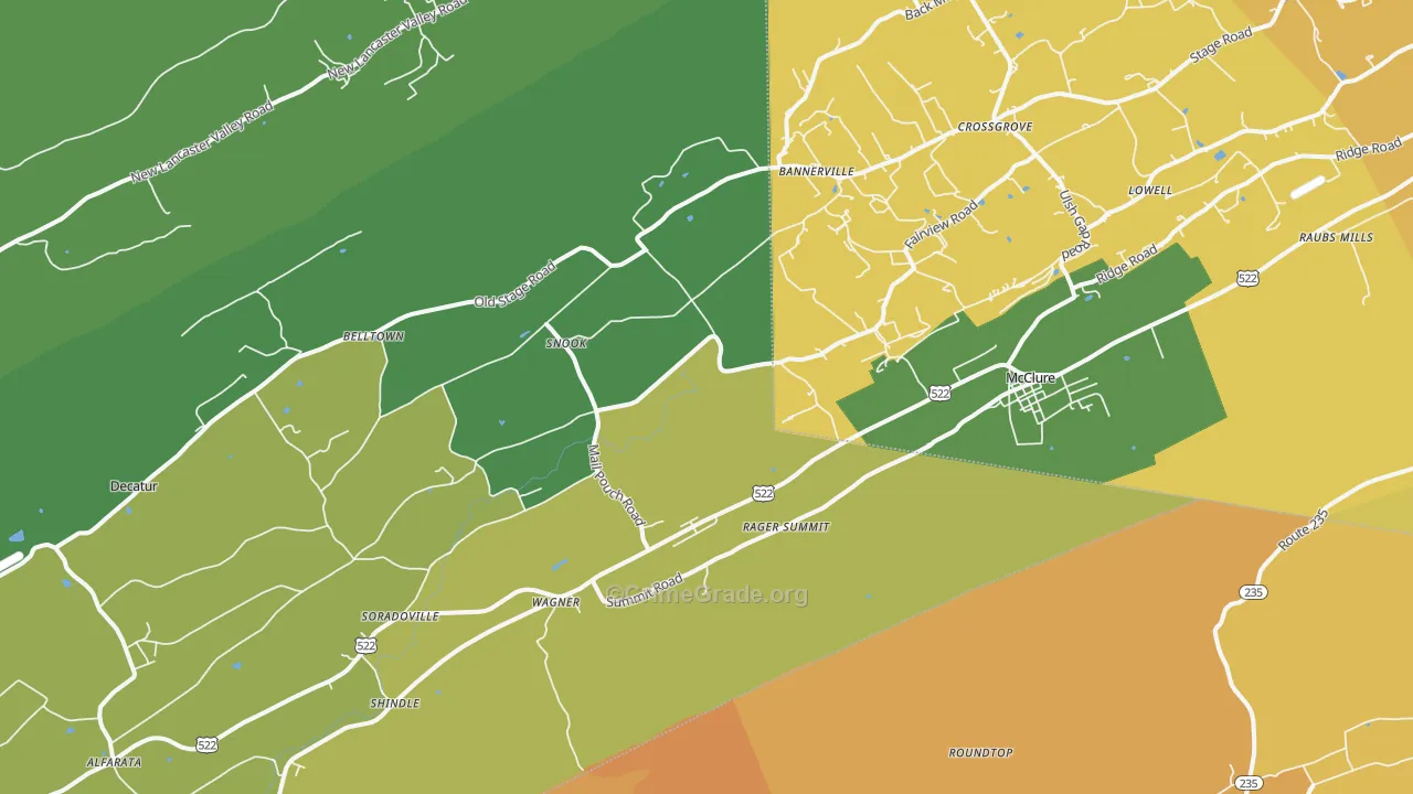 17841, PA Map of Drug-Related Crime Rates