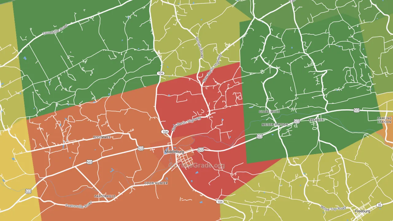 17842, PA Map of Drug-Related Crime Rates
