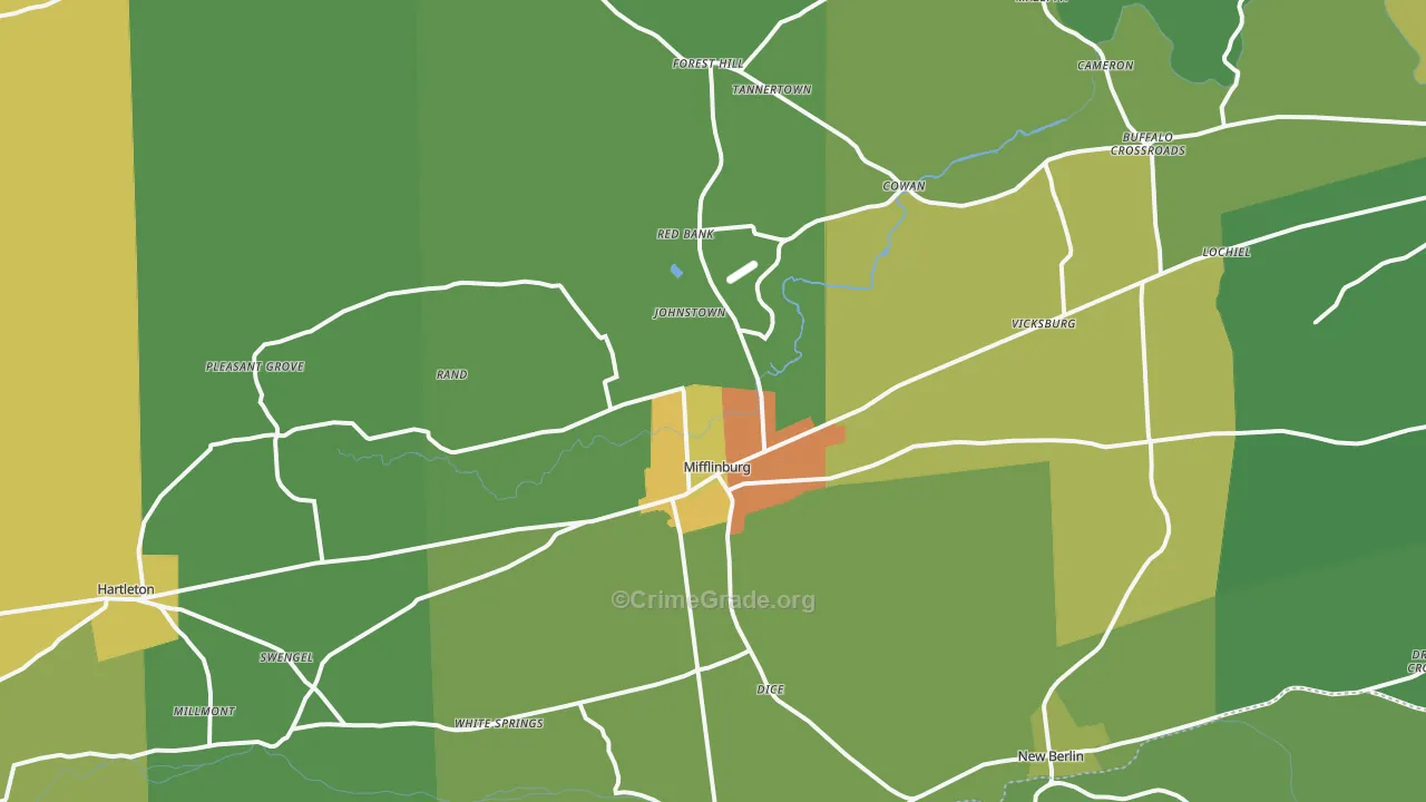 17844, PA Map of Drug-Related Crime Rates