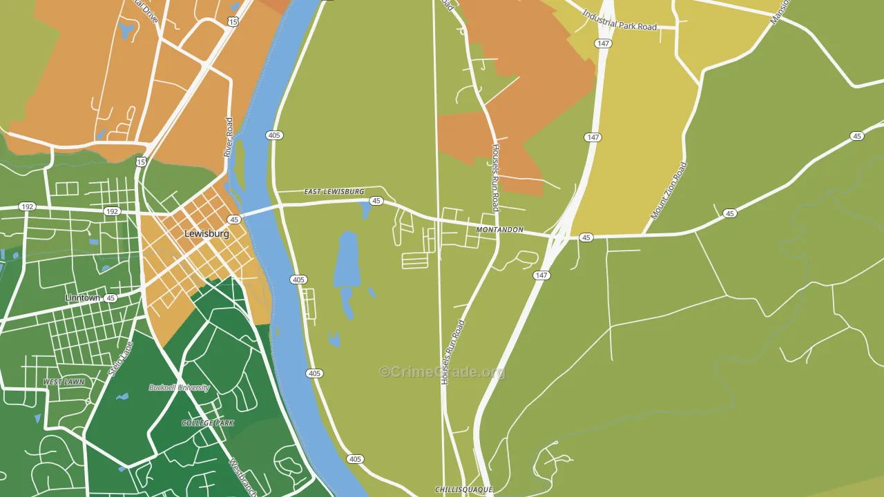 17850, PA Map of Drug-Related Crime Rates