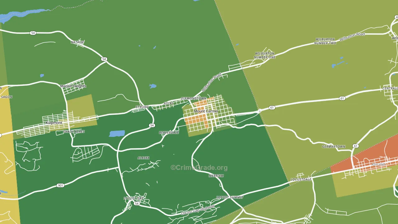 17851, PA Map of Drug-Related Crime Rates