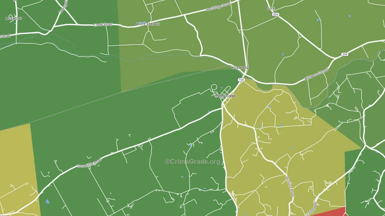 17862, PA Map of Drug-Related Crime Rates