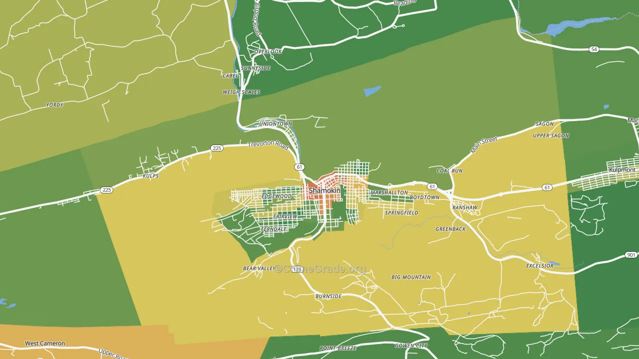 17866, PA Map of Drug-Related Crime Rates