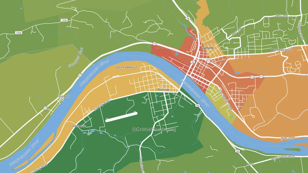 17868, PA Map of Drug-Related Crime Rates