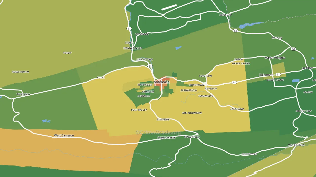 17872, PA Map of Drug-Related Crime Rates