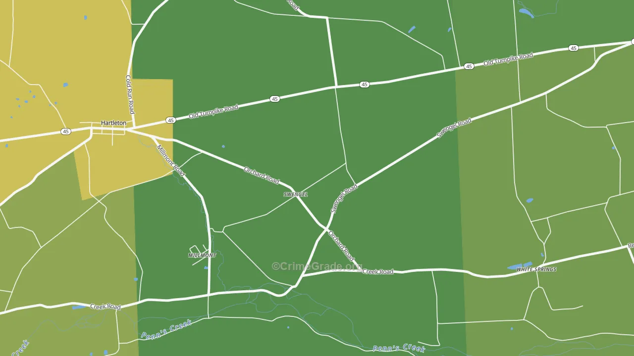 17880, PA Map of Drug-Related Crime Rates