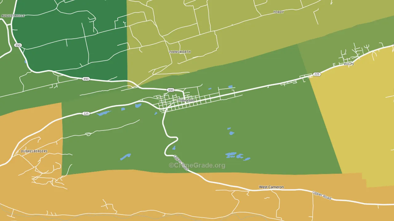 17881, PA Map of Drug-Related Crime Rates