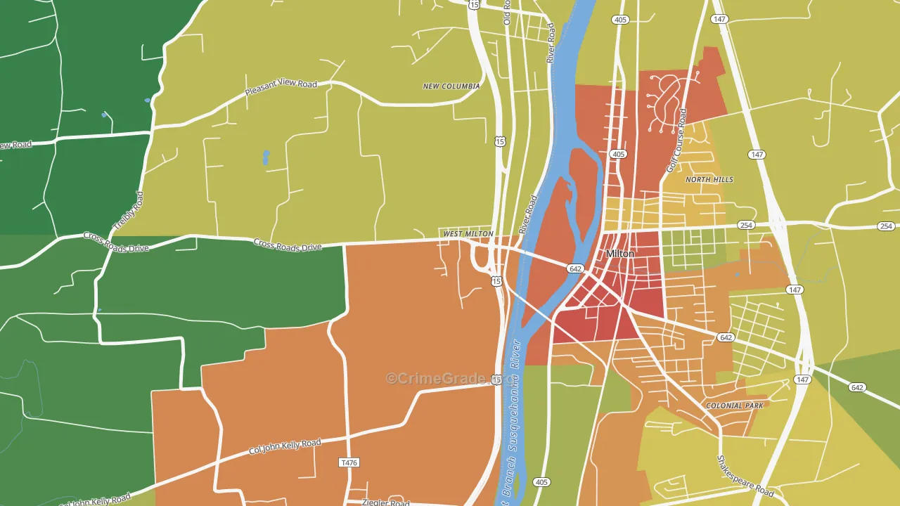 17886, PA Map of Drug-Related Crime Rates