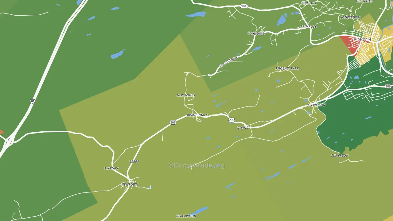 17923, PA Map of Drug-Related Crime Rates