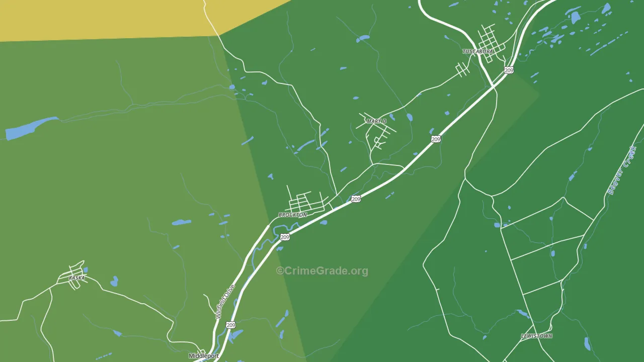 17925, PA Map of Drug-Related Crime Rates