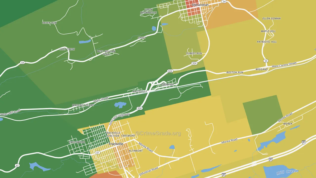 17934, PA Map of Drug-Related Crime Rates