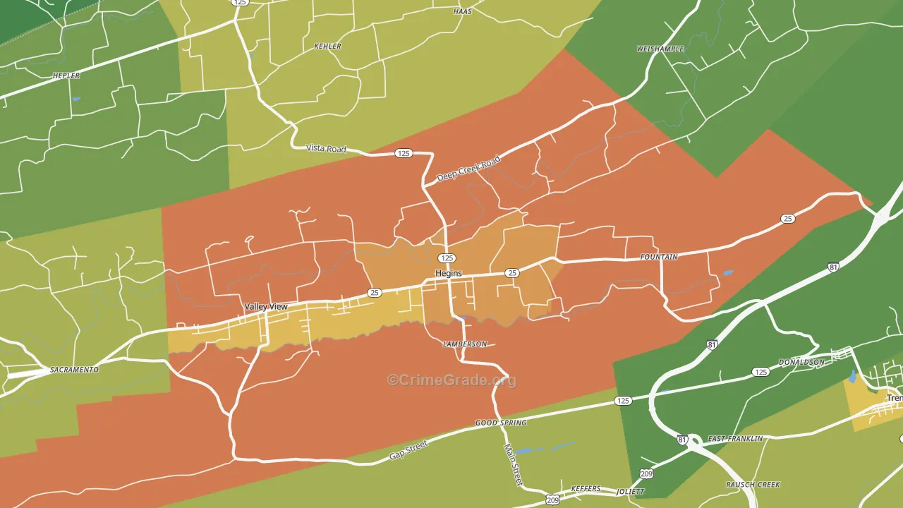 17938, PA Map of Drug-Related Crime Rates