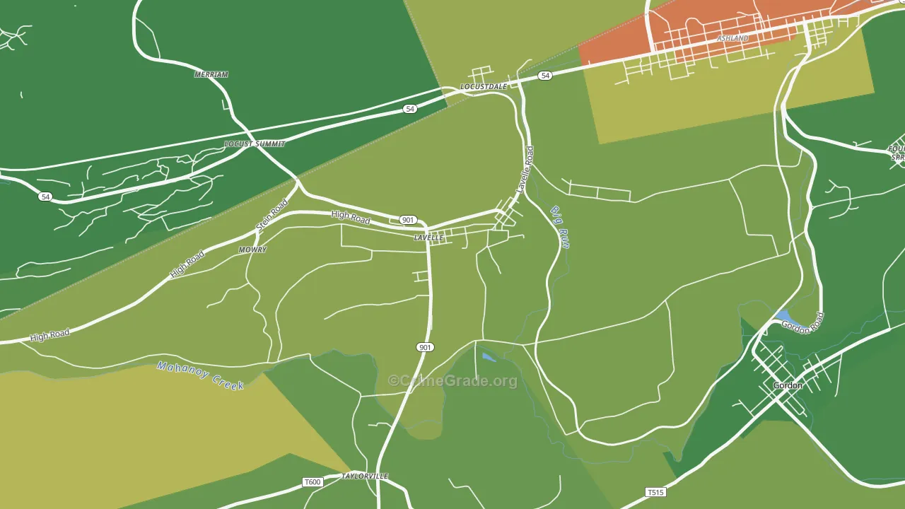 17943, PA Map of Drug-Related Crime Rates