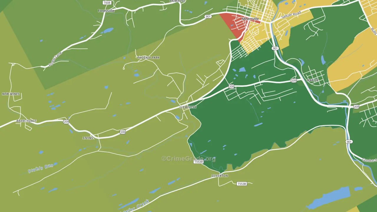 17944, PA Map of Drug-Related Crime Rates
