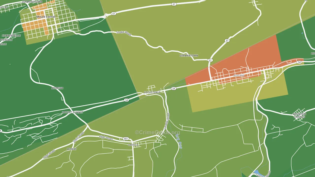 17945, PA Map of Drug-Related Crime Rates