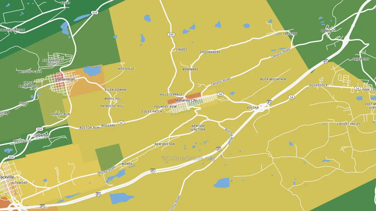 17948, PA Map of Drug-Related Crime Rates