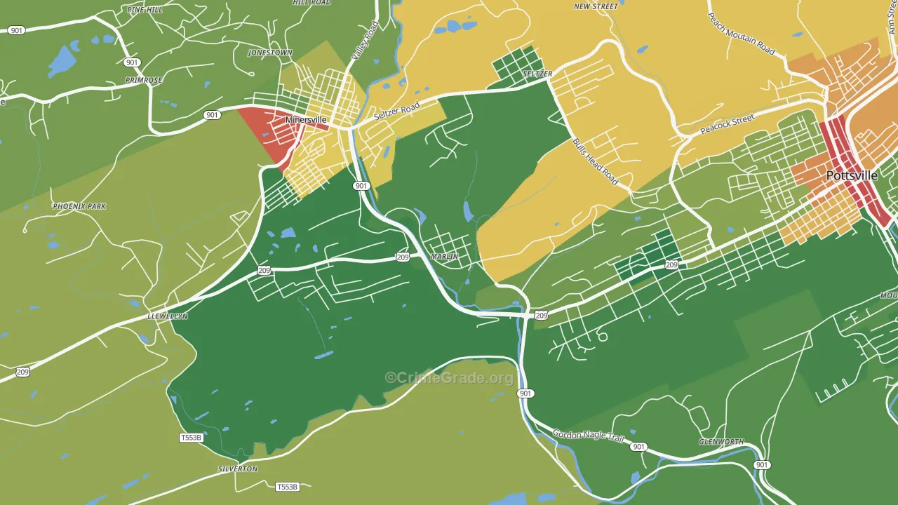 17951, PA Map of Drug-Related Crime Rates