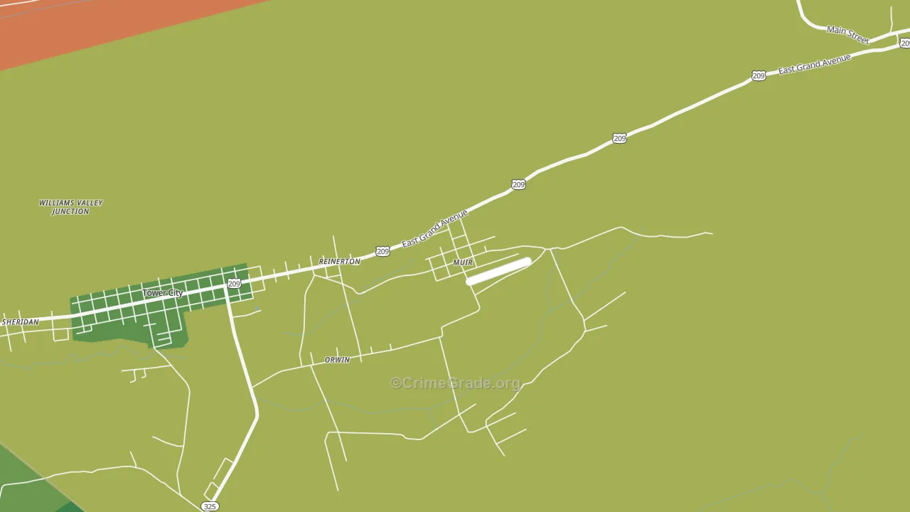 17957, PA Map of Drug-Related Crime Rates