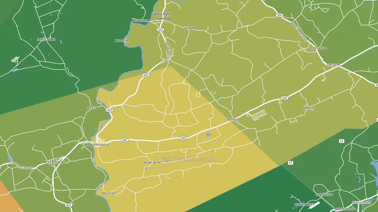 17960, PA Map of Drug-Related Crime Rates
