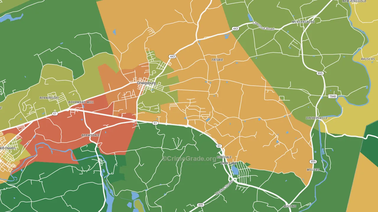 17961, PA Map of Drug-Related Crime Rates