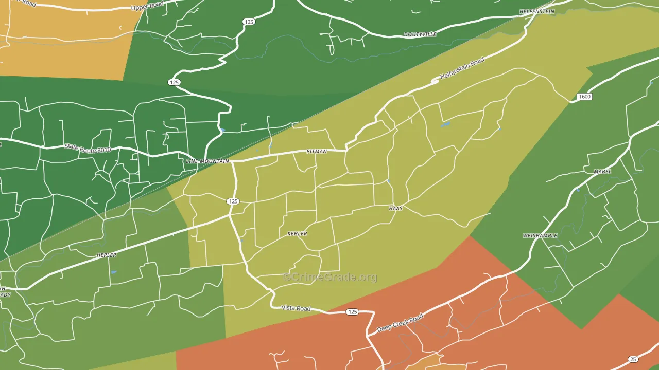 17964, PA Map of Drug-Related Crime Rates