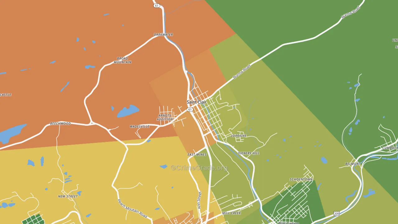 17970, PA Map of Drug-Related Crime Rates