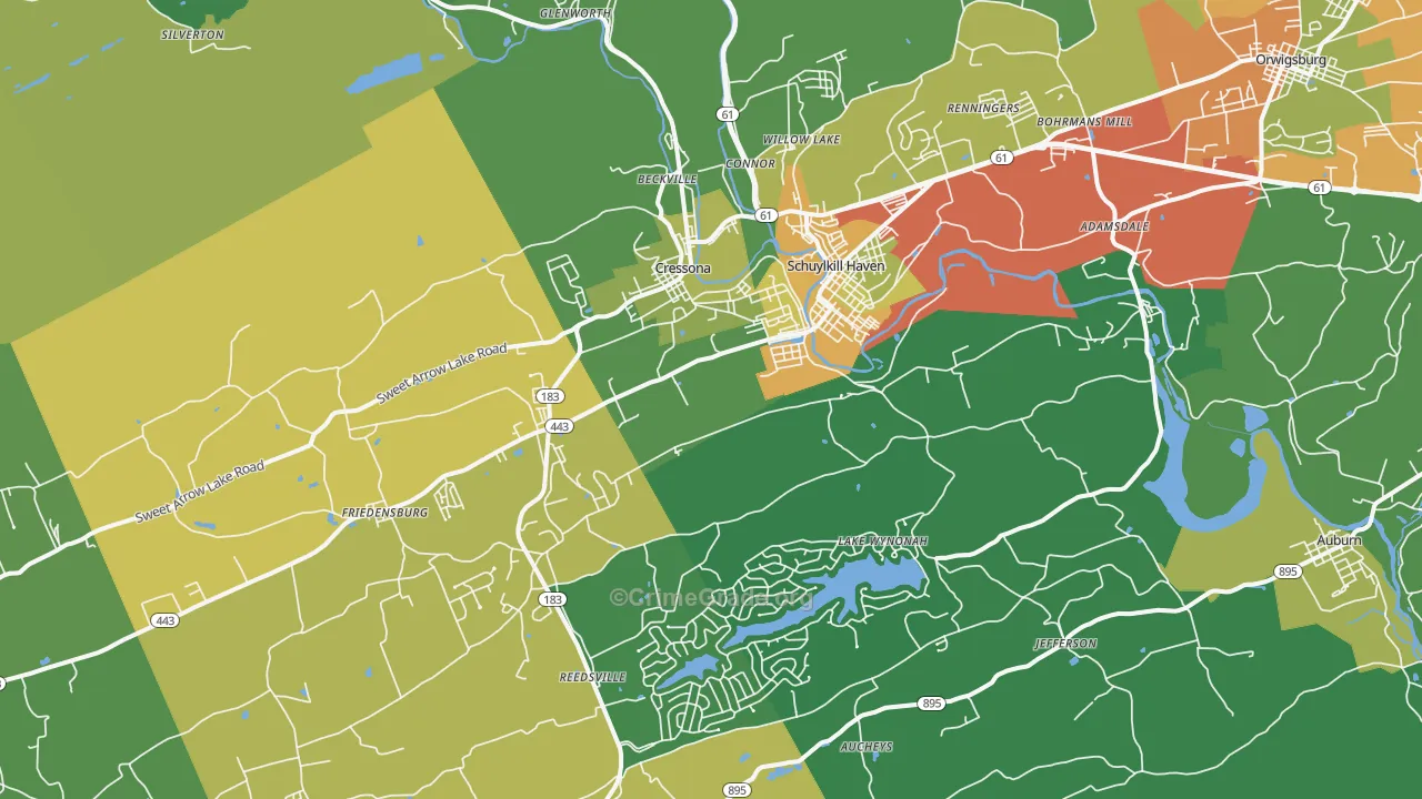 17972, PA Map of Drug-Related Crime Rates