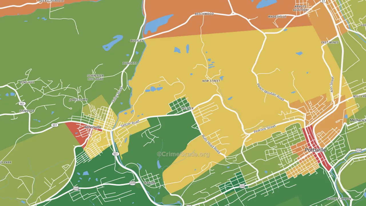 17974, PA Map of Drug-Related Crime Rates