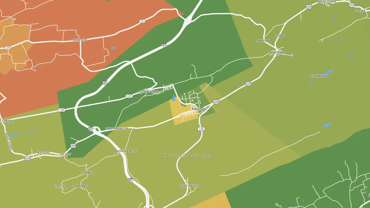 17981, PA Map of Drug-Related Crime Rates