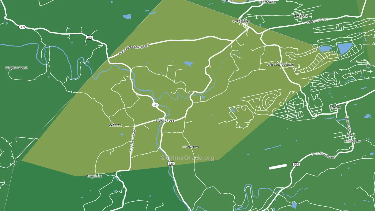 17985, PA Map of Drug-Related Crime Rates