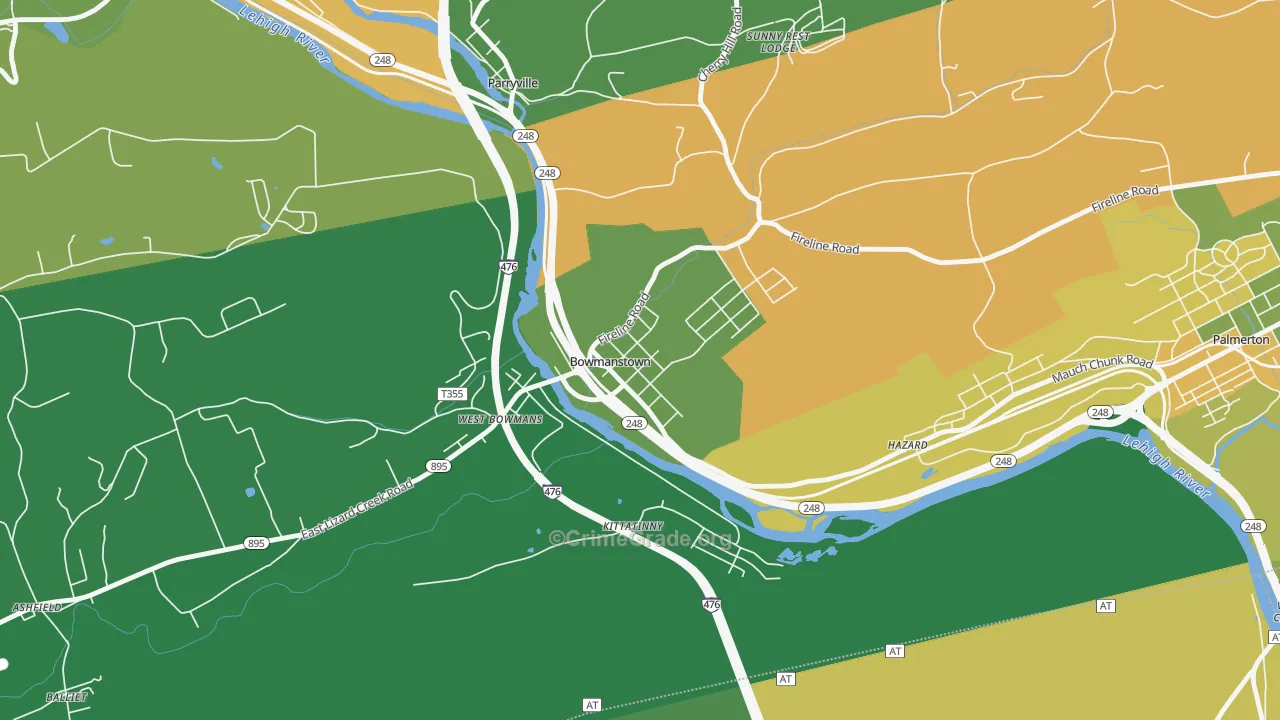 18030, PA Map of Drug-Related Crime Rates