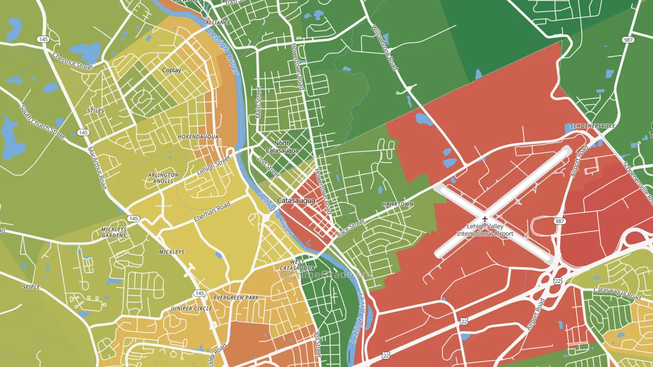 18032, PA Map of Drug-Related Crime Rates