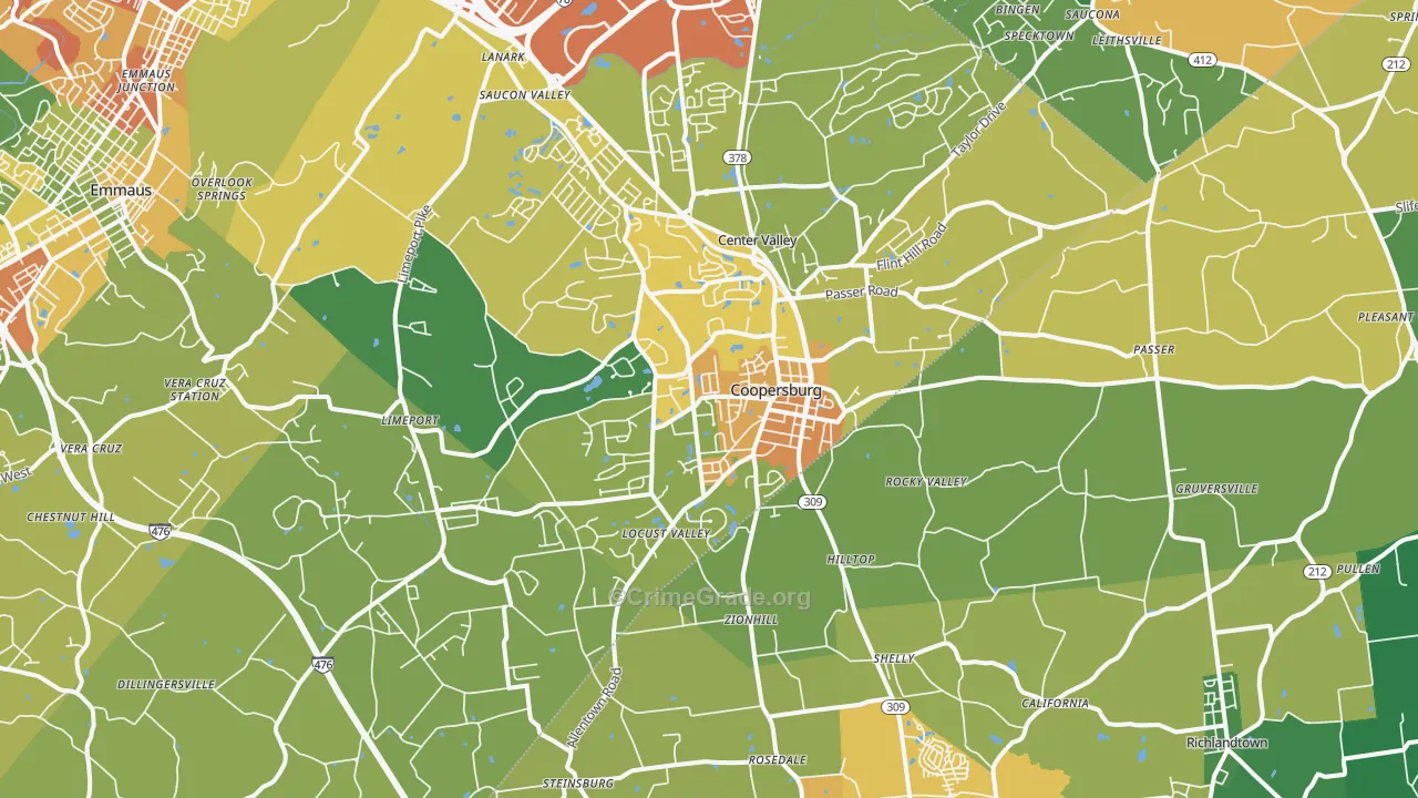 18036, PA Map of Drug-Related Crime Rates