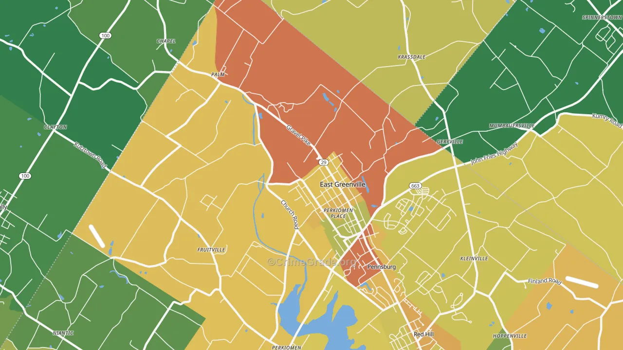 18041, PA Map of Drug-Related Crime Rates