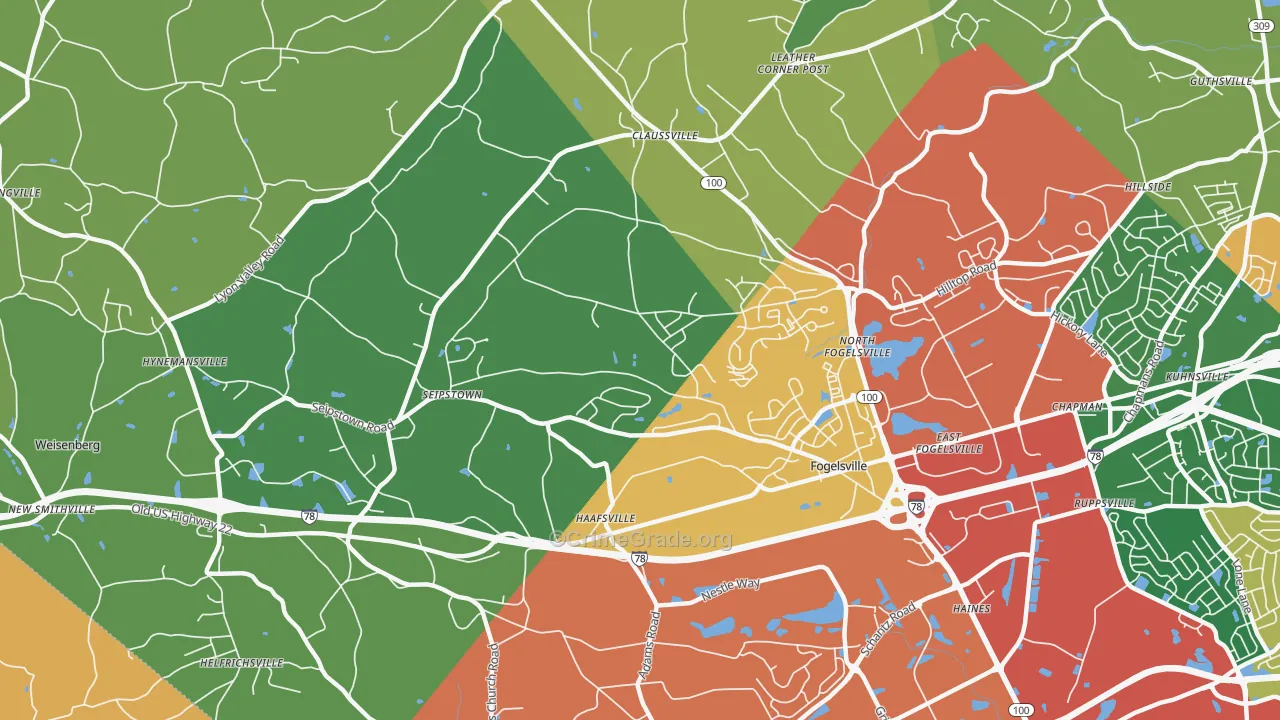 18051, PA Map of Drug-Related Crime Rates