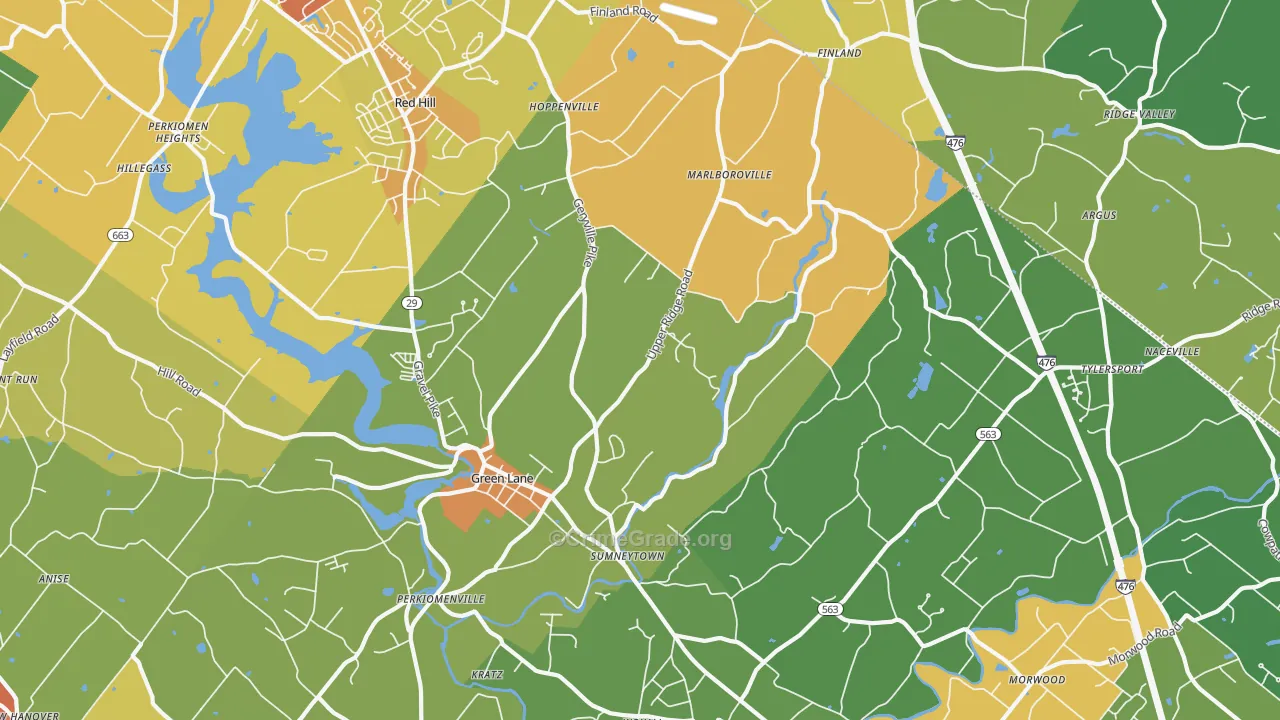 18054, PA Map of Drug-Related Crime Rates