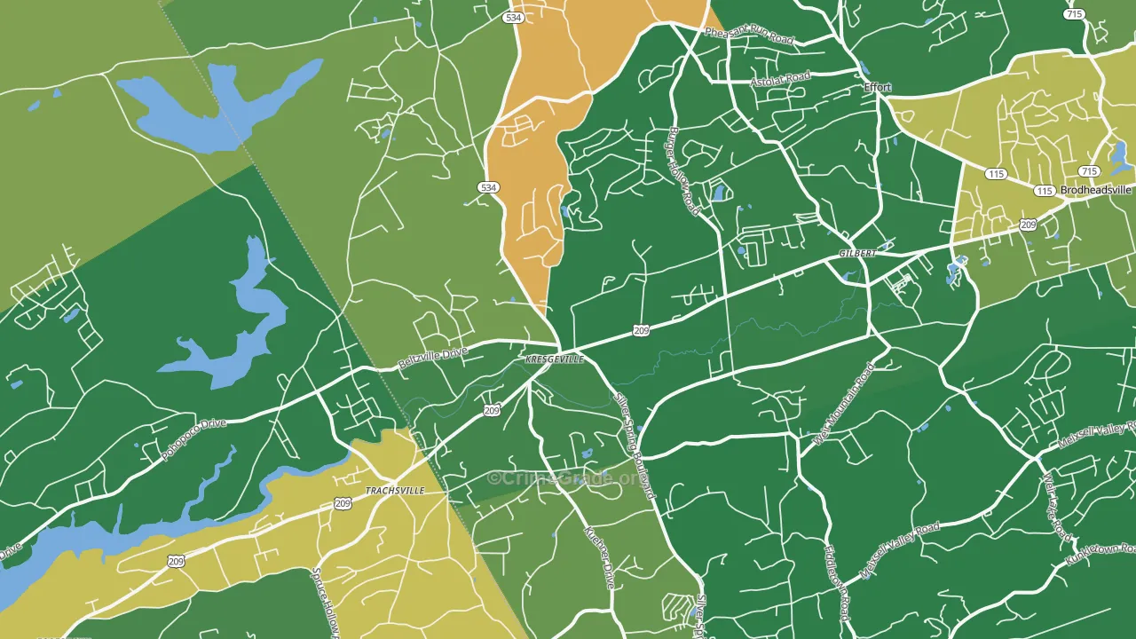 18058, PA Map of Drug-Related Crime Rates