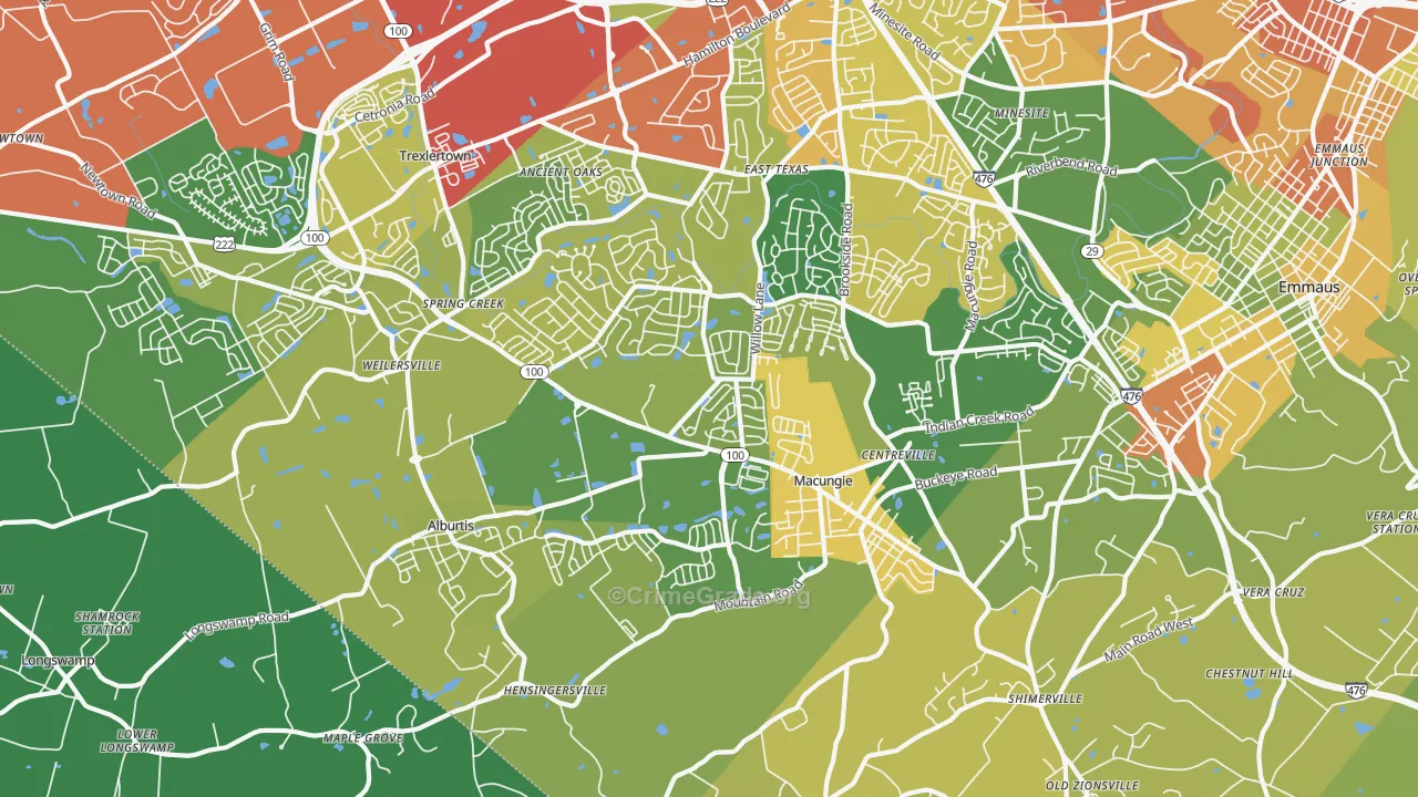 18062, PA Map of Drug-Related Crime Rates