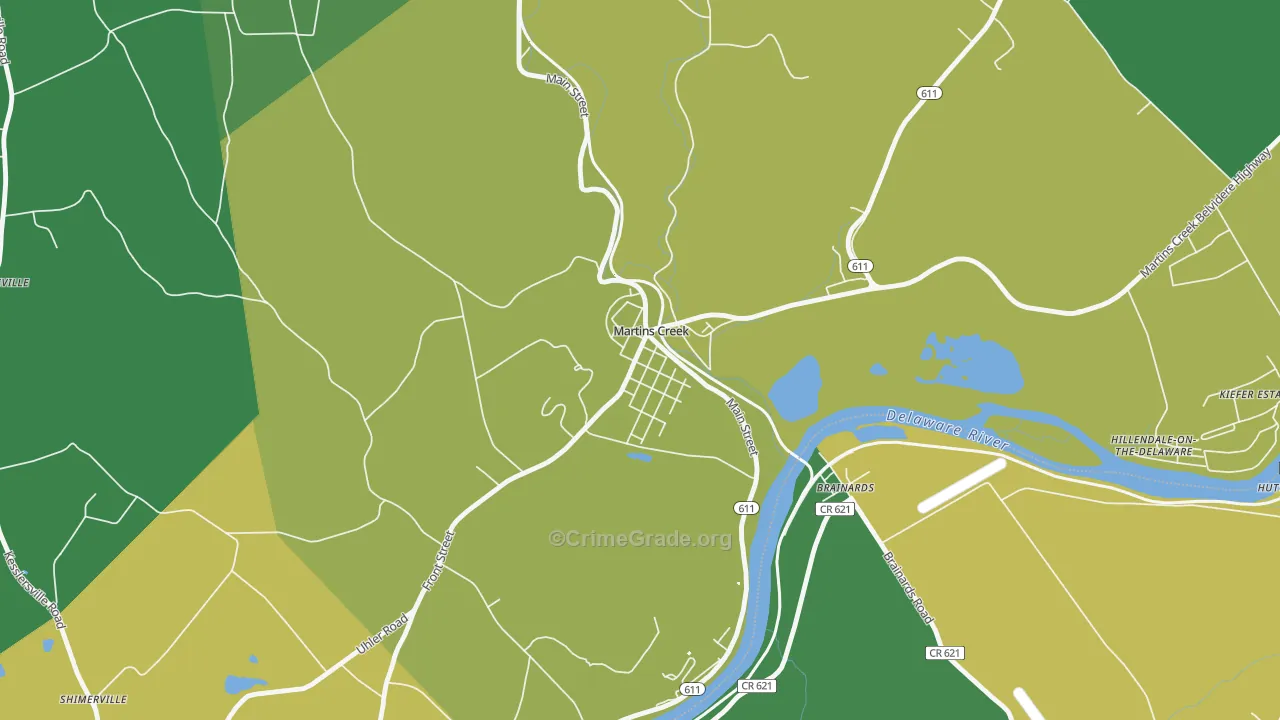 18063, PA Map of Drug-Related Crime Rates