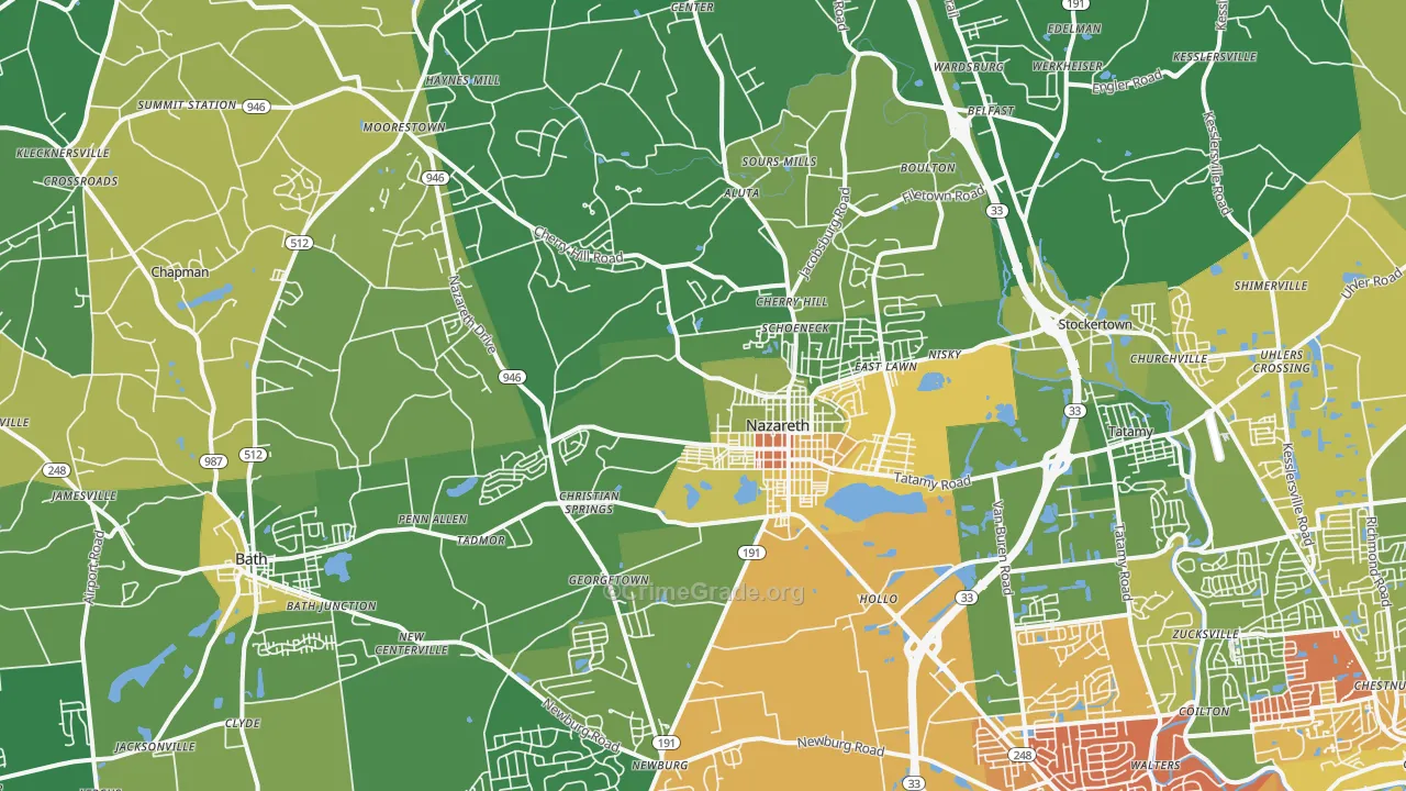 18064, PA Map of Drug-Related Crime Rates