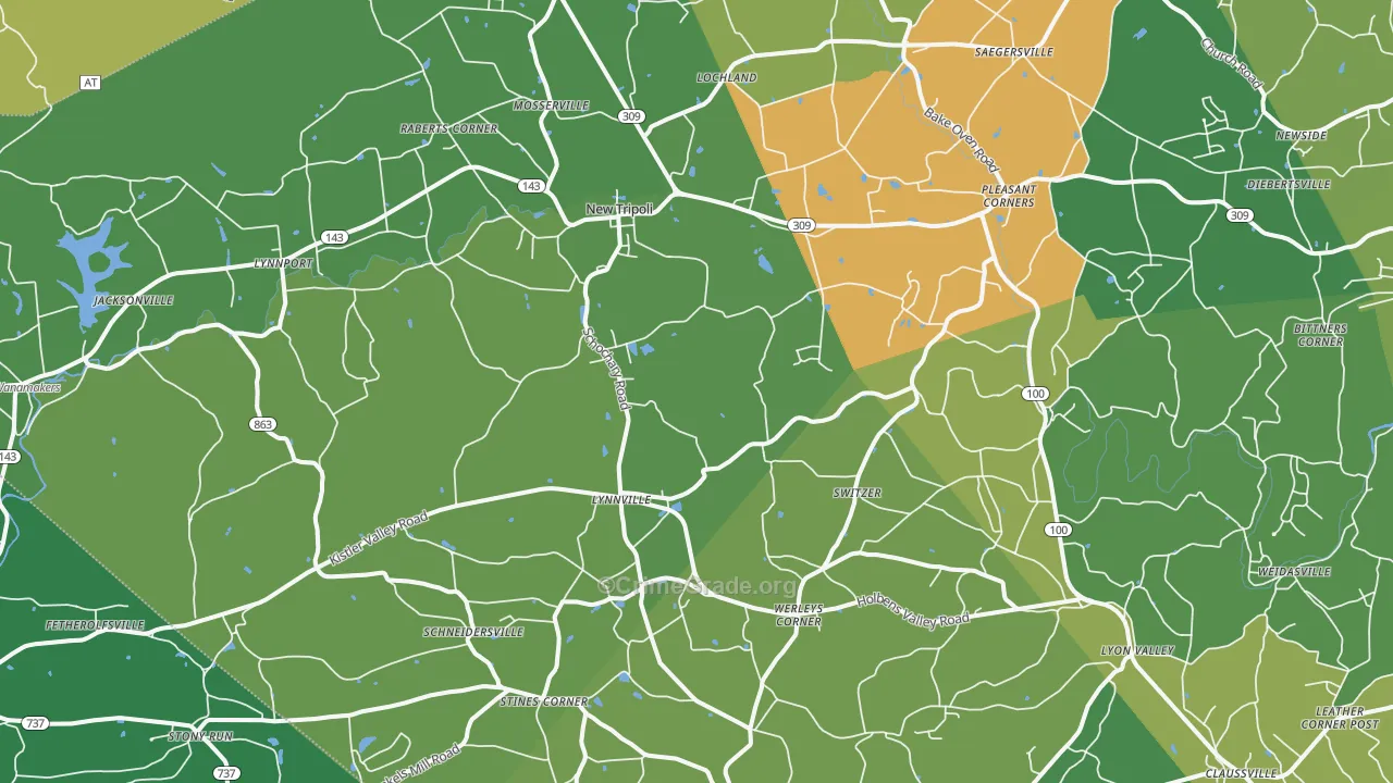 18066, PA Map of Drug-Related Crime Rates
