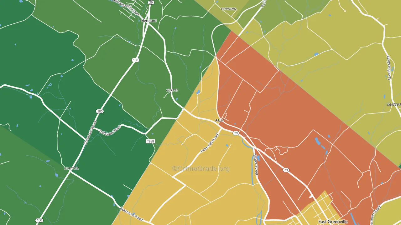 18070, PA Map of Drug-Related Crime Rates