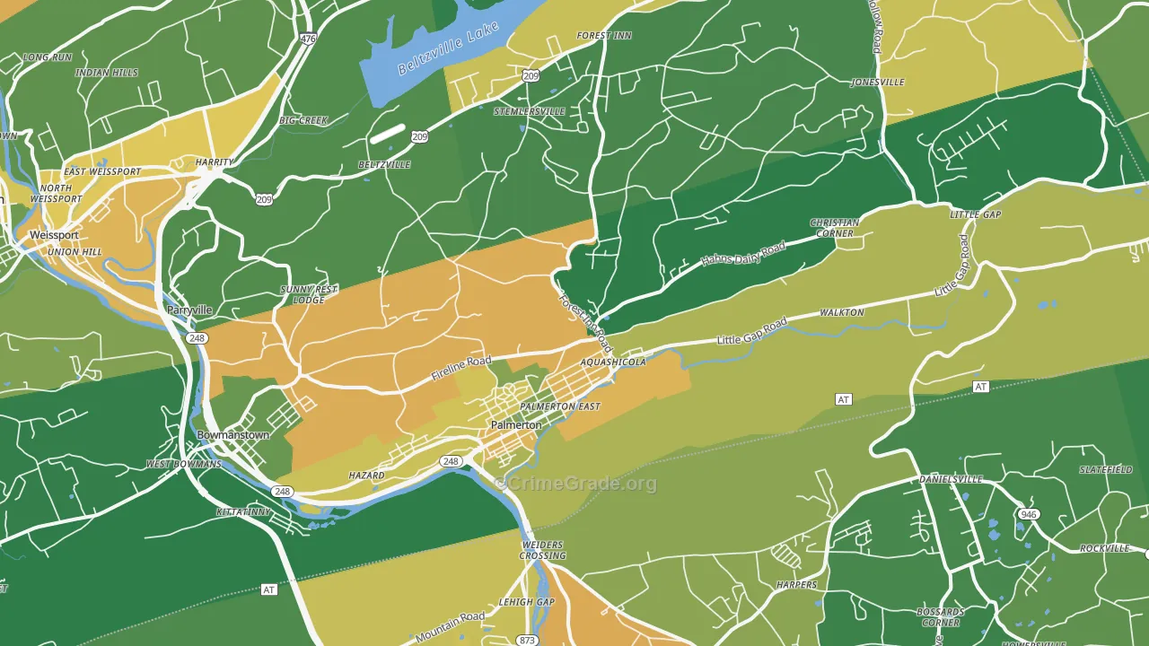 18071, PA Map of Drug-Related Crime Rates