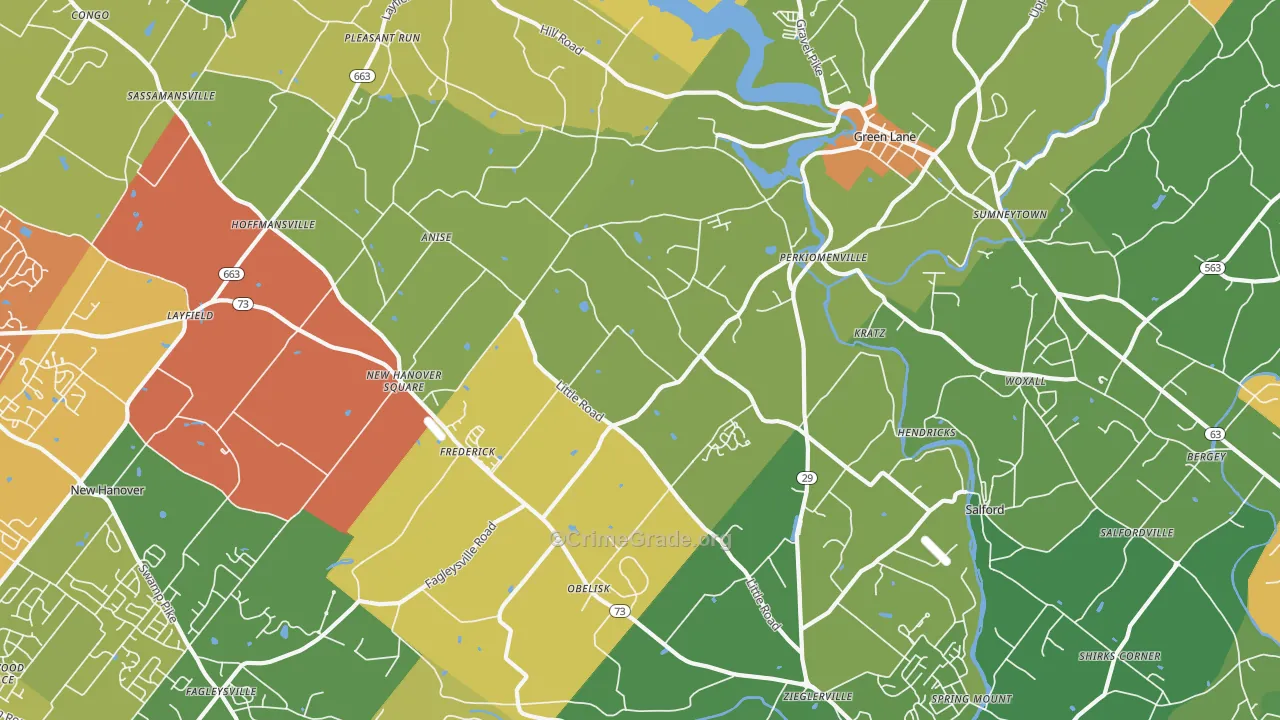 18074, PA Map of Drug-Related Crime Rates