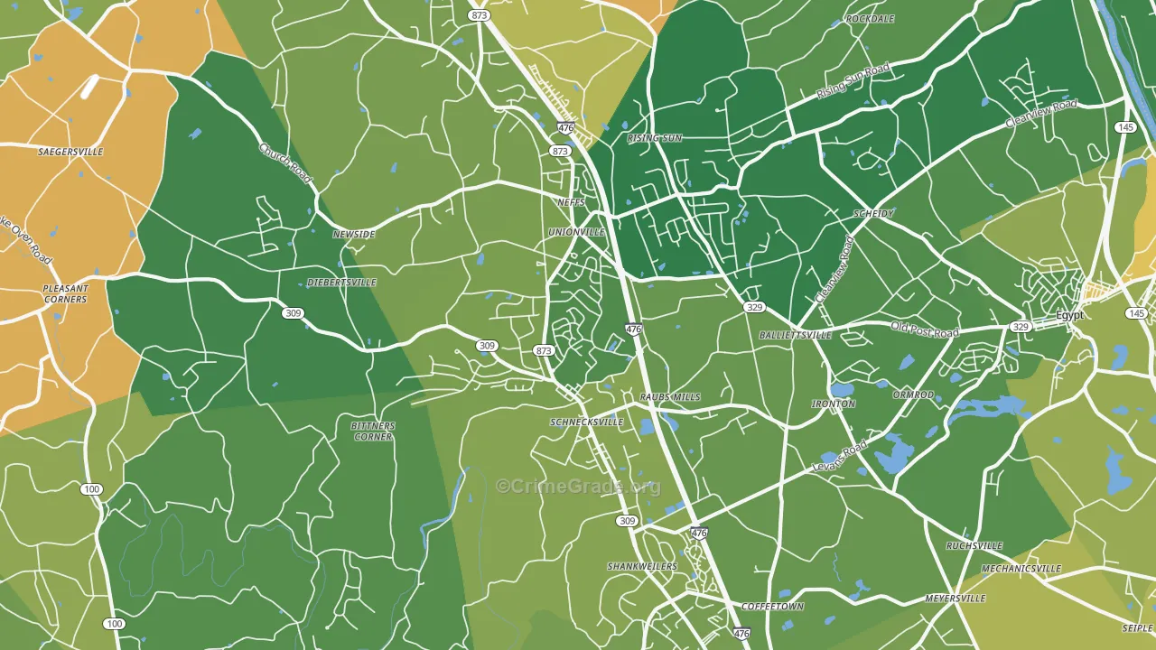 18078, PA Map of Drug-Related Crime Rates