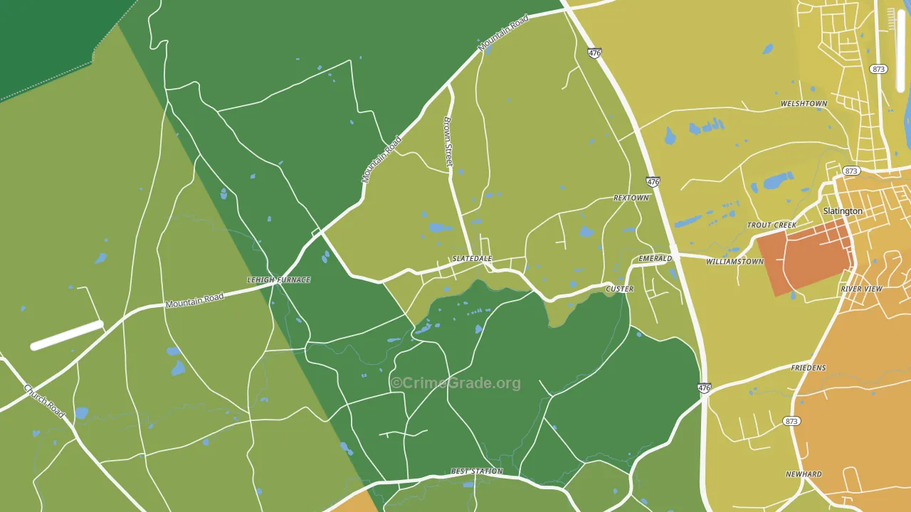 18079, PA Map of Drug-Related Crime Rates